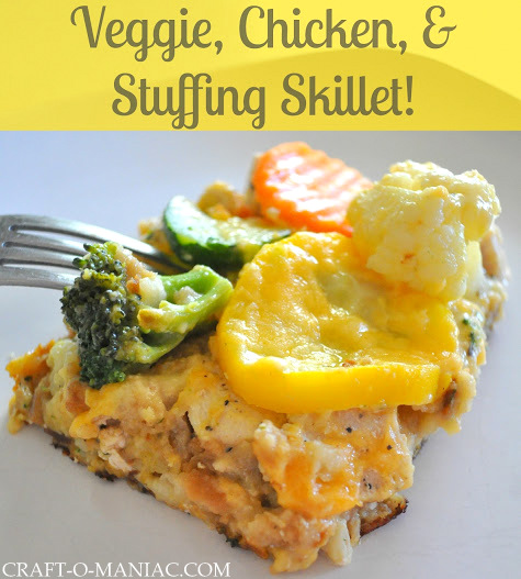 Veggie, Chicken and Stuffing Skillet