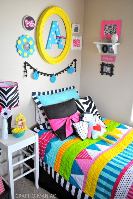 Colorful shop girls bedding