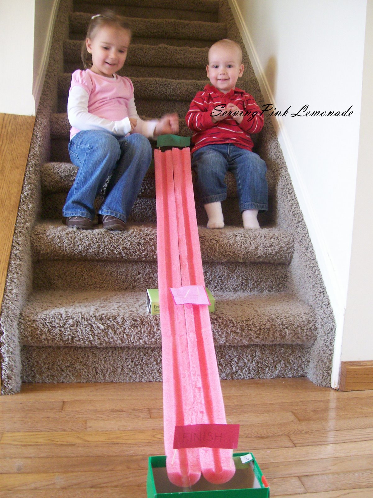 snowed in actvities pool noodle race car 700 N COTTAGE