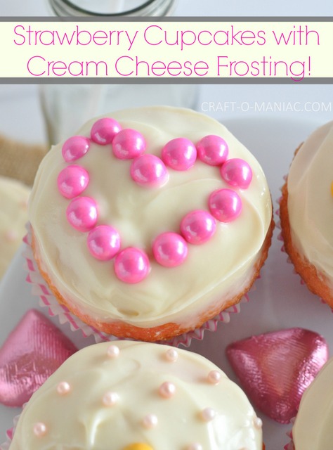 Strawberry Cupcakes with Homemade Cream Cheese Frosting