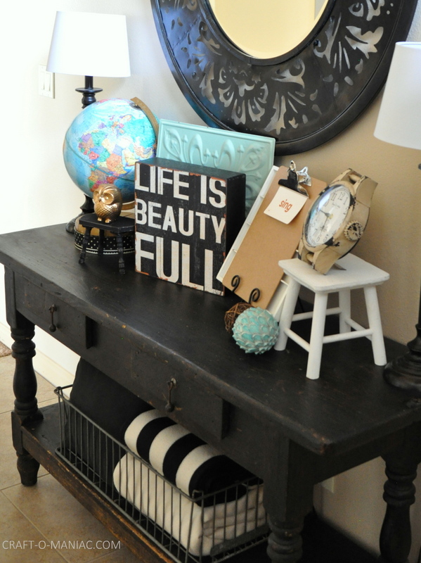 Vintage Eclectic Entry Table