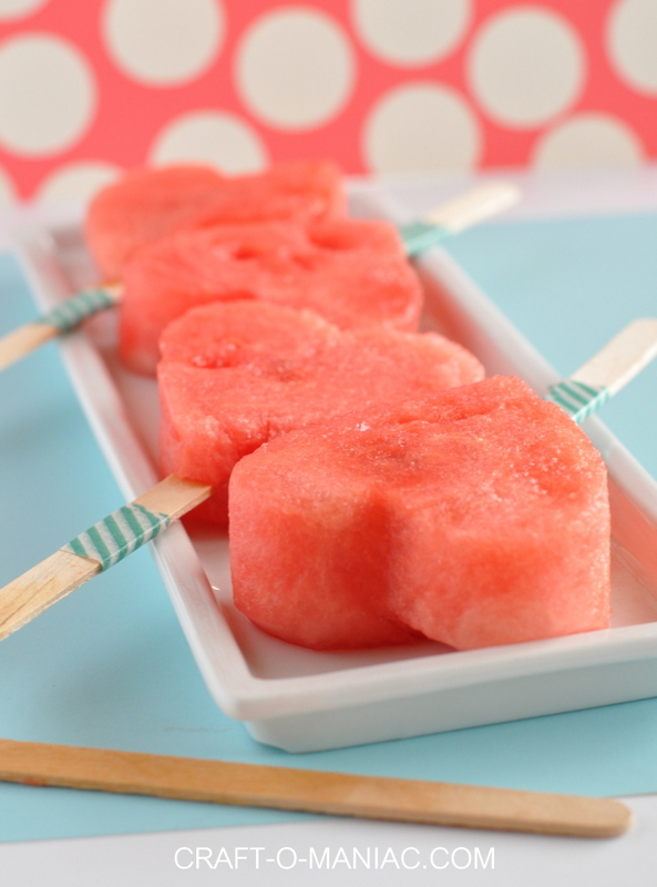 Watermelon Heart Pops!
