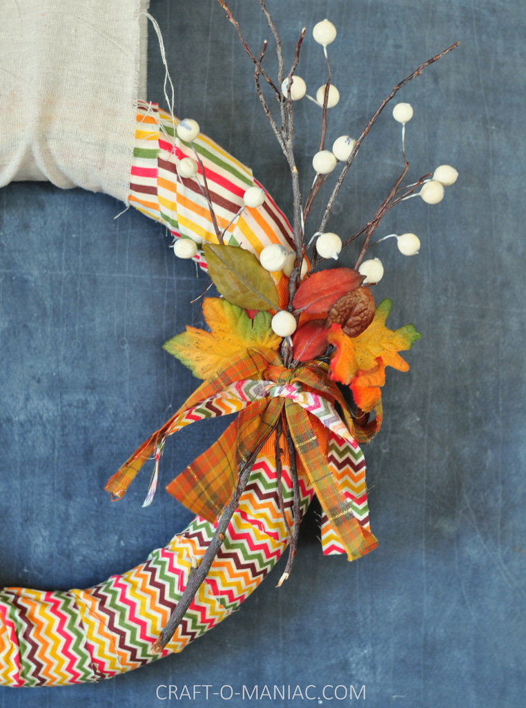 DIY Fall Fabric and Twig Wreath