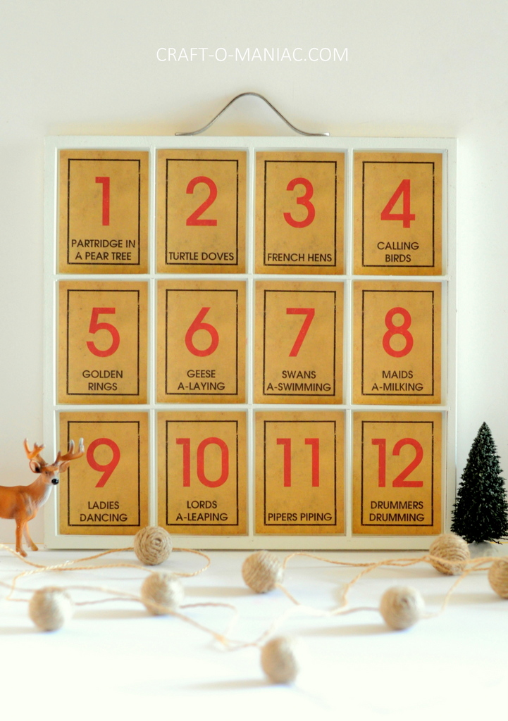 12 Days of Christmas Song Tray