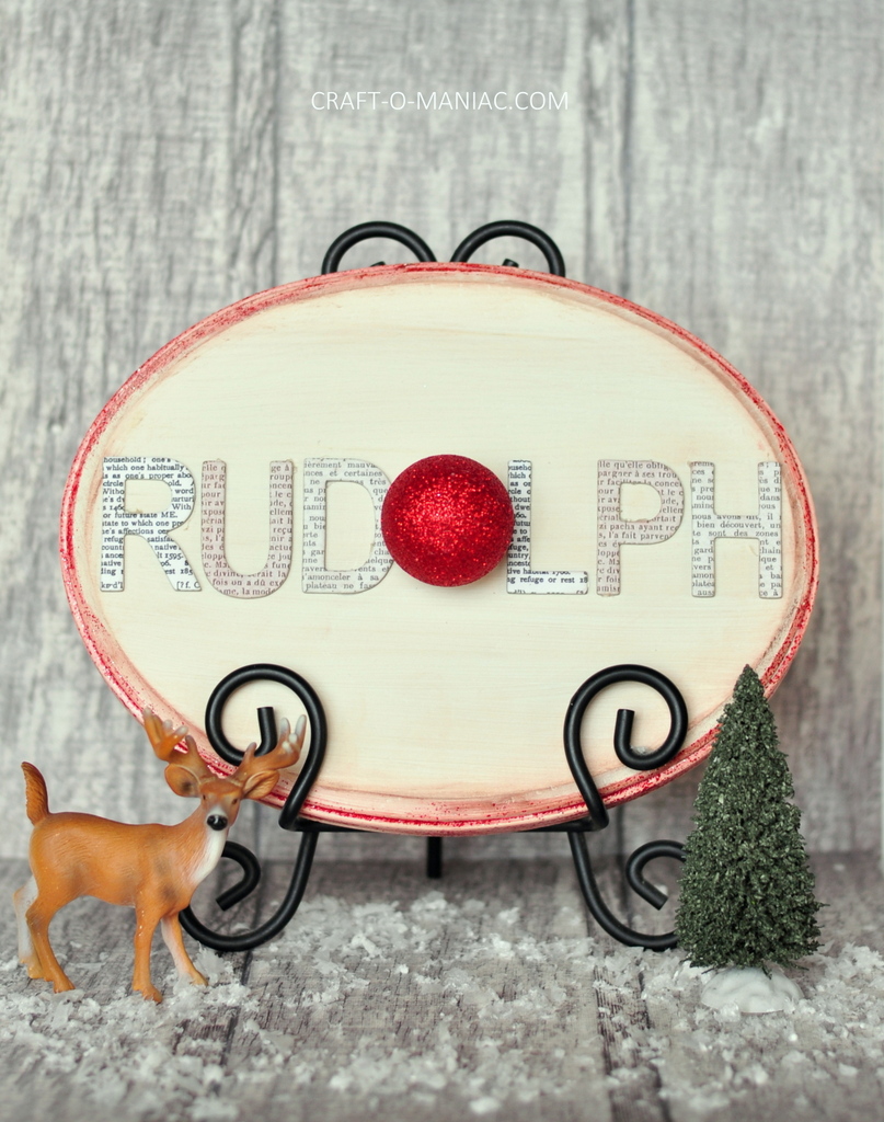 DIY Rudolph Word Sign