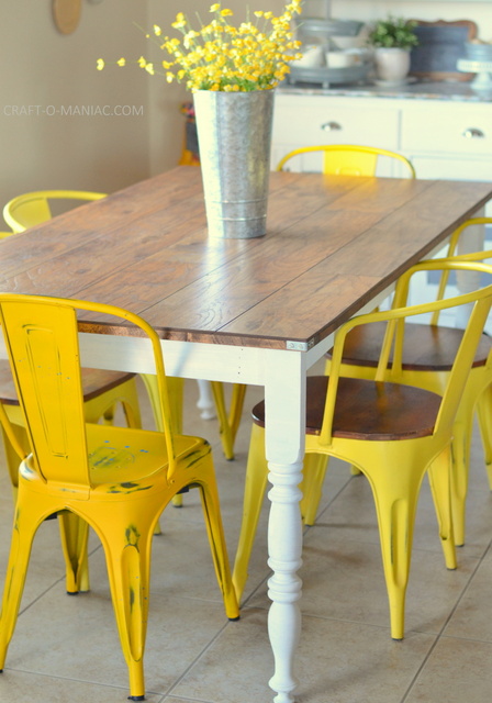 DIY Revamped Rustic Kitchen Table