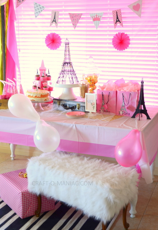 Paris Themed Birthday Party - Craft-O-Maniac