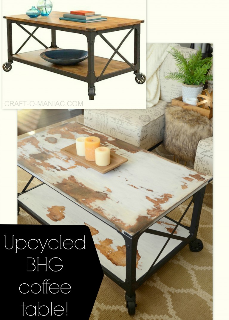 DIY upcycled bhg coffee table text