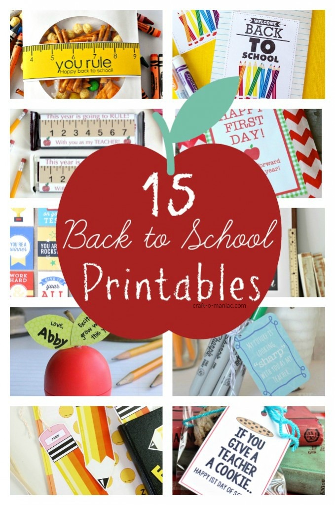 15 Back to School Printables