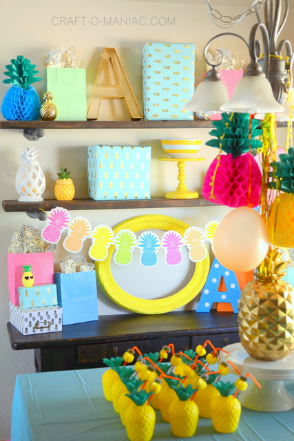 Pineapple Birthday Party - Craft-O-Maniac