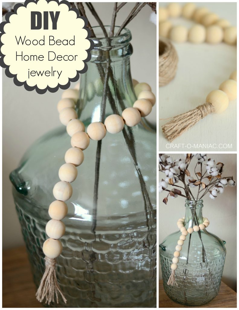 DIY Wood Bead Home Decor Jewelry