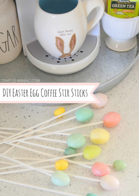 DIY Easter Egg Coffee Stir Sticks