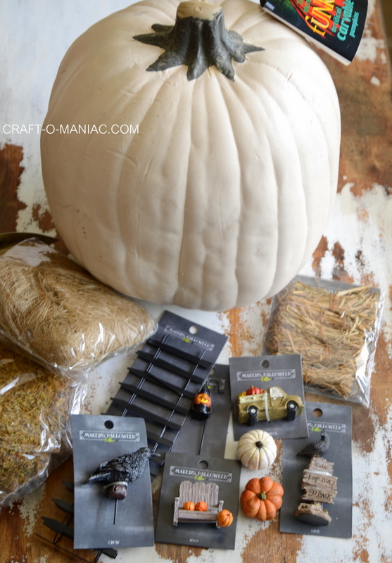 DIY Fairy Graveyard Faux Pumpkin