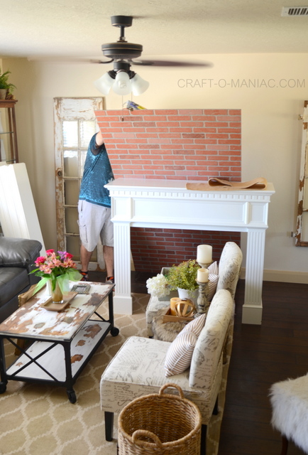 Diy Faux Brick Fireplace 700 N Cottage